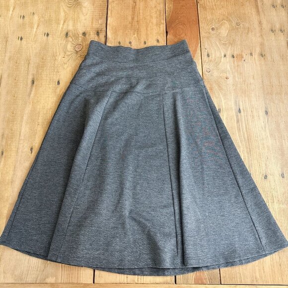 db established 1962 Gray Midi‎ Skirt Stretch Knit Full M - Picture 1 of 4